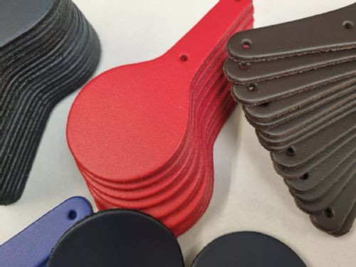 Leather Key Fob Blanks - Round Shape - Various Colours - Qty Options